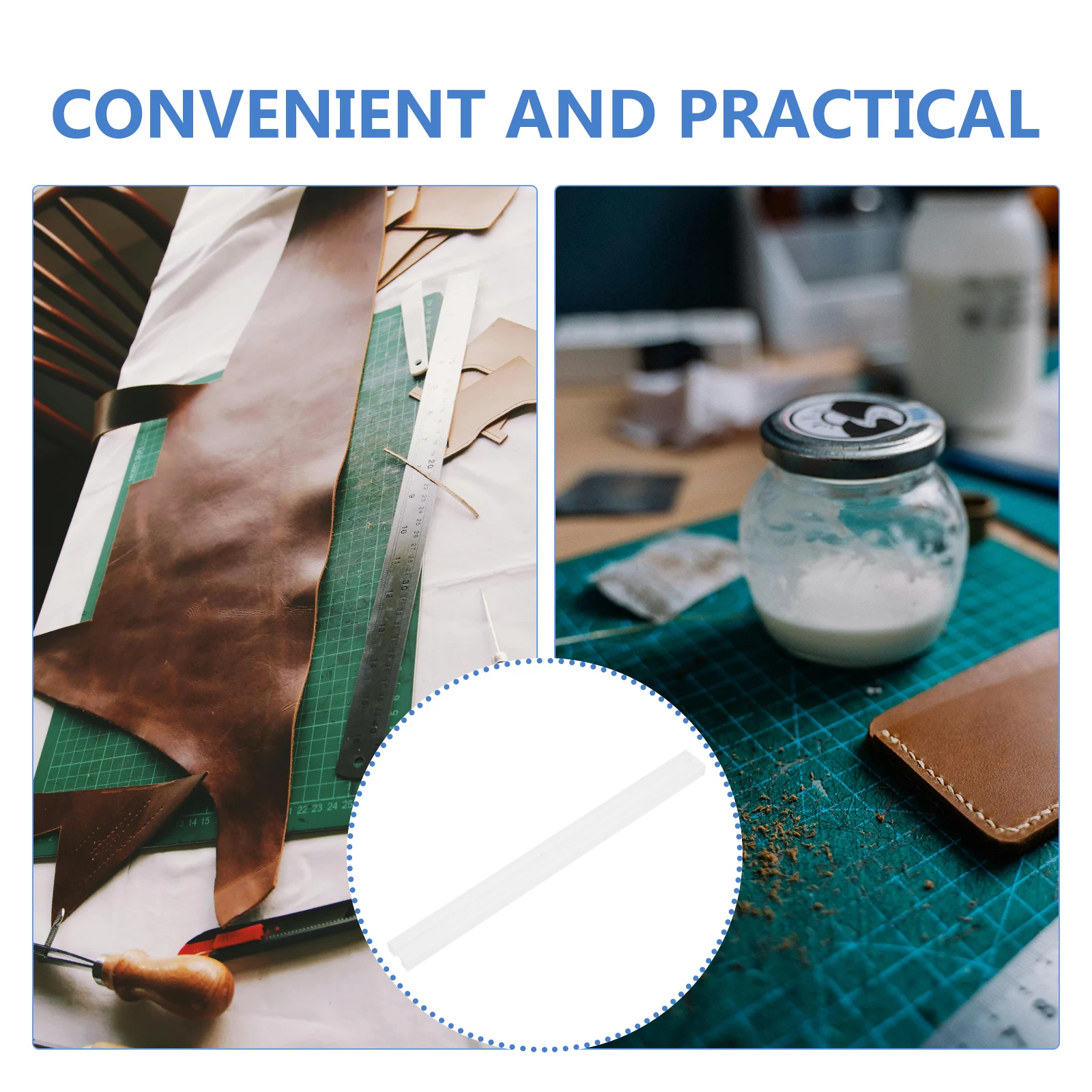 

Glue Spacer Gluing Anti-Overflow Ruler Clear Zipper Gluing Ruler Sewing Craft Adhesive Application Tool For