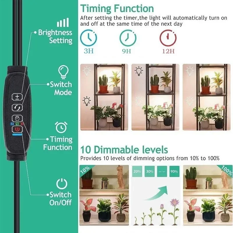 LED plante croissance lumière intérieure quantique Aquarium pépinière paysage spectre complet synchronisation fleur et légumes plante verte lampe de remplissage