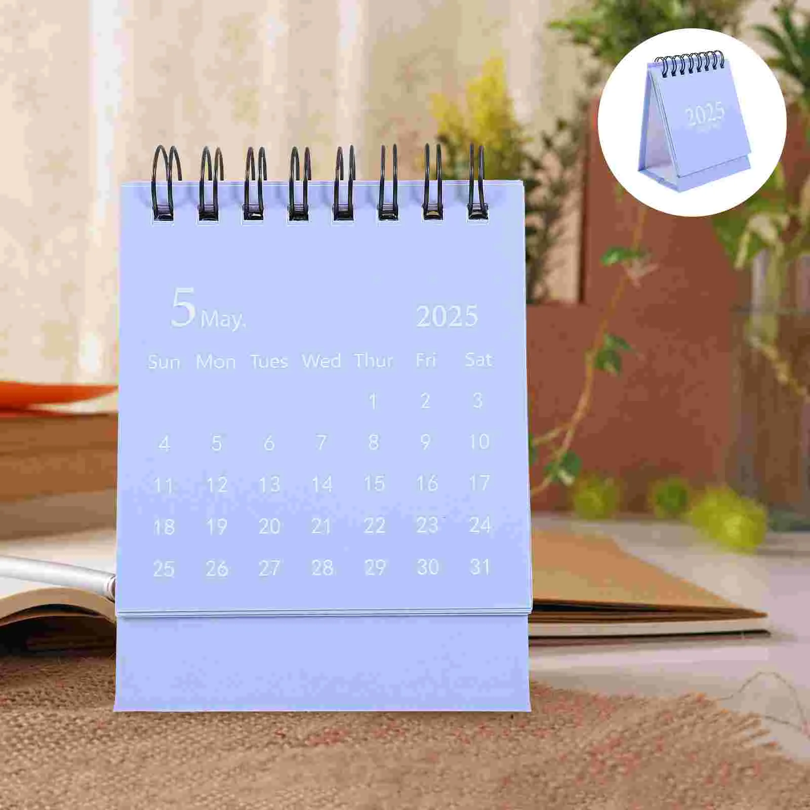 Calendario decorativo de escritorio para uso diario, calendario pequeño rosa para oficina, 1040x760x570cm, 2025