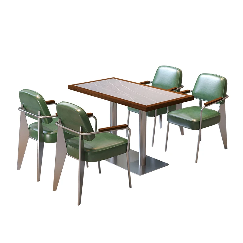 

# Modern Style Solid Wood Rock Plate Table Chair Set For Dining In Hotels Western Restaurants