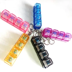 Button Keycap Fidget Keychain 4 Keys Keyboard Decompression Toys DIY Keyboard Keychain Toys for Adult Gifts To Relief Pass Time