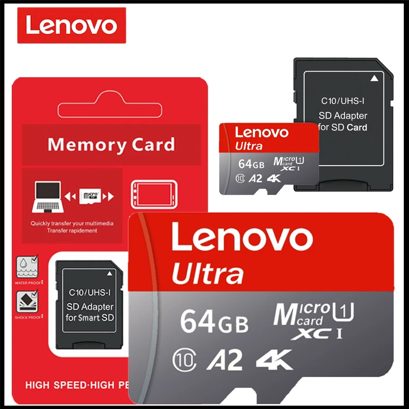 Lenovo High Speed Micro SD Card 512GB A2 U3 V30 Memory Card With Adapter For DJI Drone GoPro Camera 128GB 256GB TF Flash Cards image 3