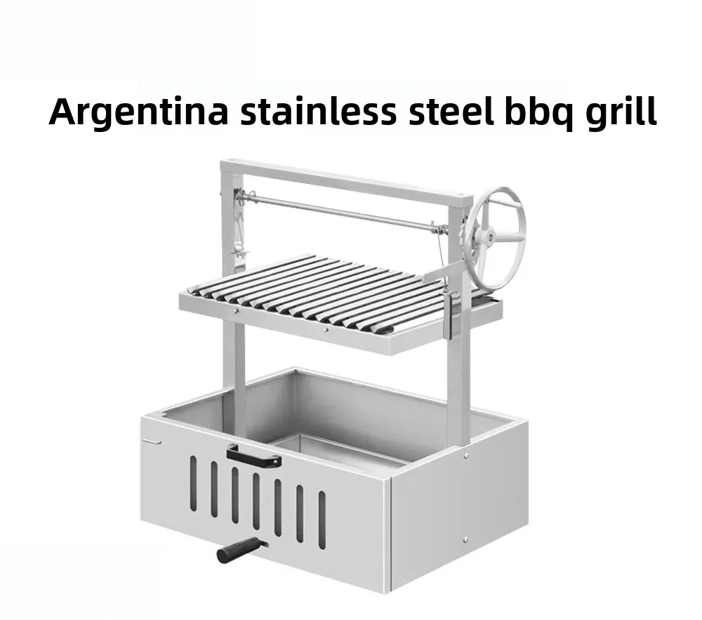 Argentine Santa Maria Grill Charcoal BBQ for Patio Camping Portable Detachable Cooker