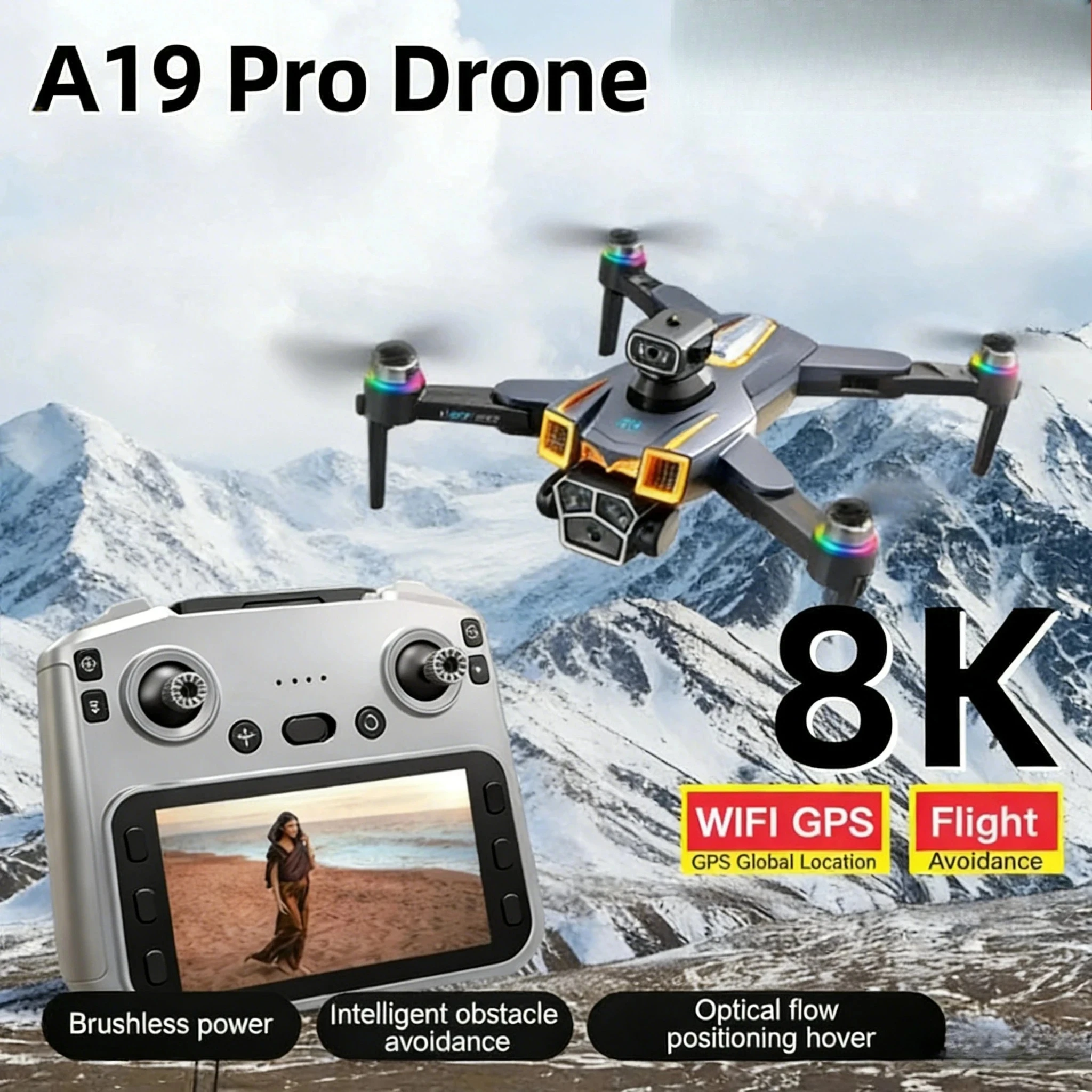 Drone Camera Professional - โดรนรุ่น Original A19 PRO กล้องถ่ายภาพทางอากาศระดับมืออาชีพ 8K