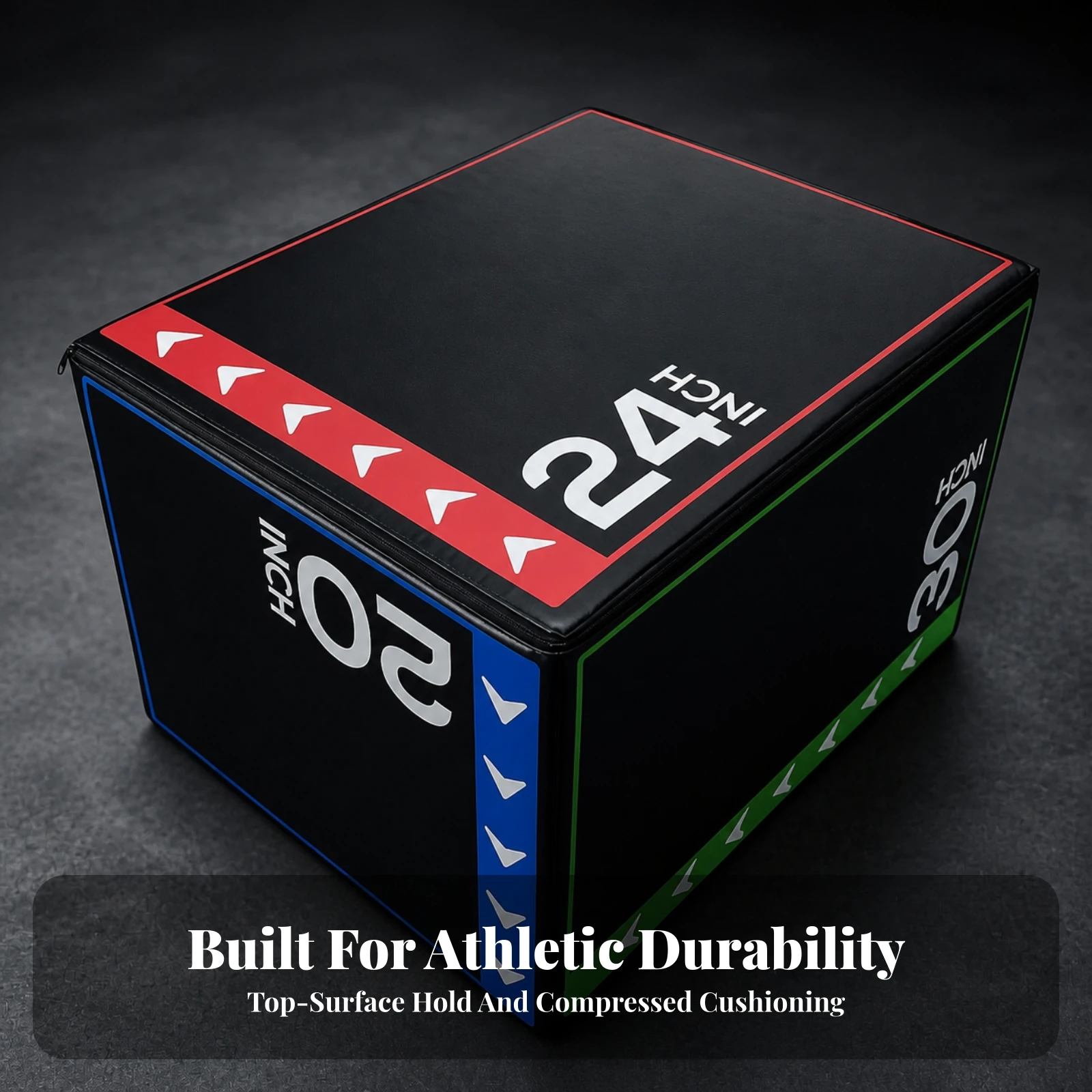 Foam Plyometric Jump Box Padded Plyometric Box Equipment High-Density Wipe-Clean for Athletes, Home Gym, Fitness Studio