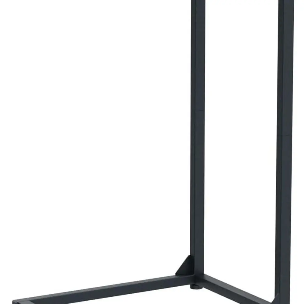 C Shaped Side Table, End Tables Living Room Set of 2, Slide Under Couch Table for Sofa, TV Trays for Bedroom, Small Space, Rusti