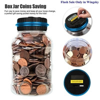 Portable Size LCD Display Electronic Digital Counting Coin Piggy Bank Money Saving Box Jar Counter Bank Storage Box  Best Gift