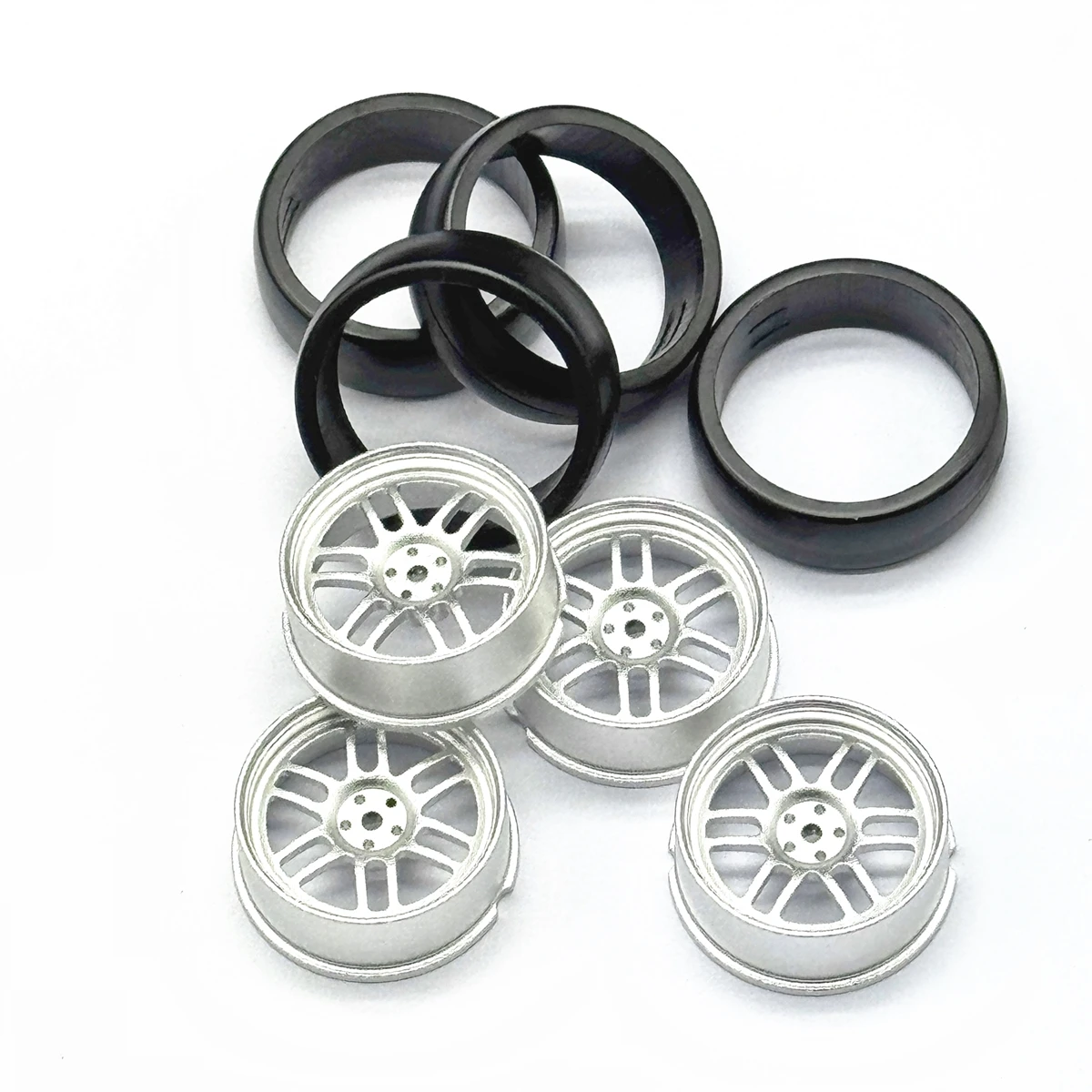 1:18 LDRC LD1801 LD1802 LD1803 LD1804 A01 A02 A86 4pcs Metal 32mm RC Hard Drift Tire Wheel Hard Tyre 1/18 RC Car Upgrade Parts