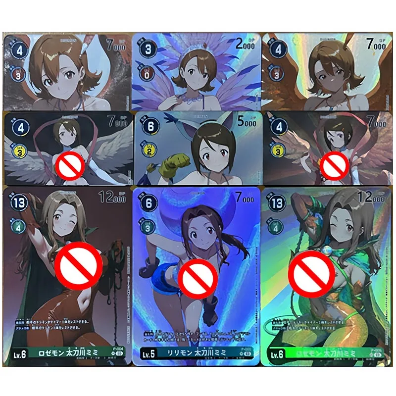 

9 шт./компл. Digimon Adventure Yagami Hikari DIY самодельная цветная флэш-карта аниме игровая коллекционная карта подарочная игрушка 63*88 мм