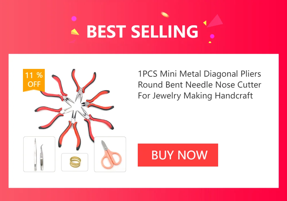1PCS Mini Pliers Diagonal Pliers Round Bent Needle Nose Cutter Handcraft Beading Insulated Plier For Jewelry Making Hand Tool