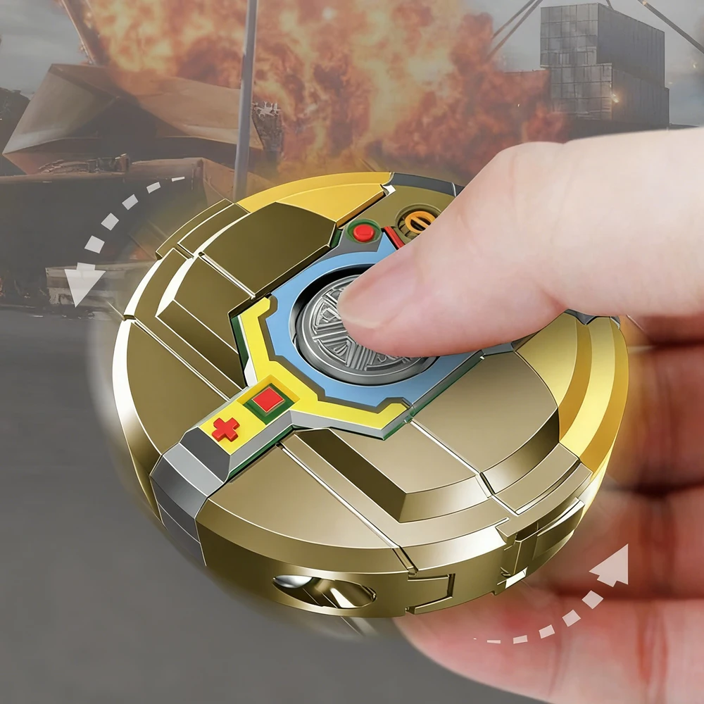 2-in-1 Verformungsroboter Fingerspitzen-Gyro Dekompressionsspielzeug Antistress Fidget Spinner Kleine Ornamente Stressabbau-Spielzeug für Kinder