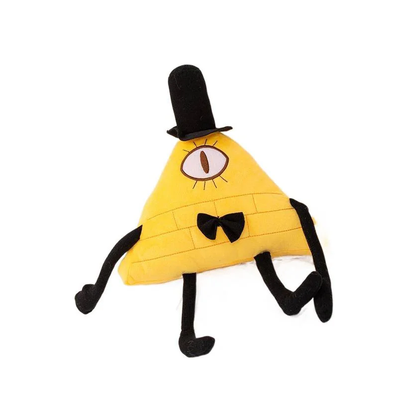 Gravity Falls Bill Cipher Plush Yellow Triangle Nightmare Villain Soft Toy For Teens Adults Halloween Party Table Decor Gift
