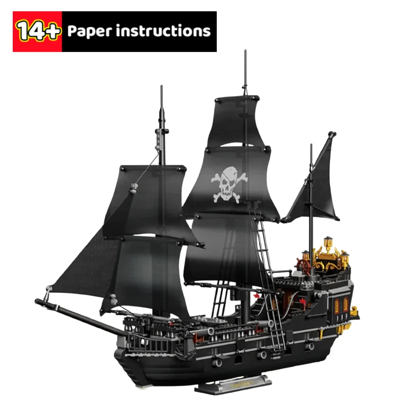 

875 шт. MOC черный жемчуг карибский пиратский военный корабль парусная лодка технология кирпичи день рождения Рождество праздник DIY подарок игрушки для взрослых