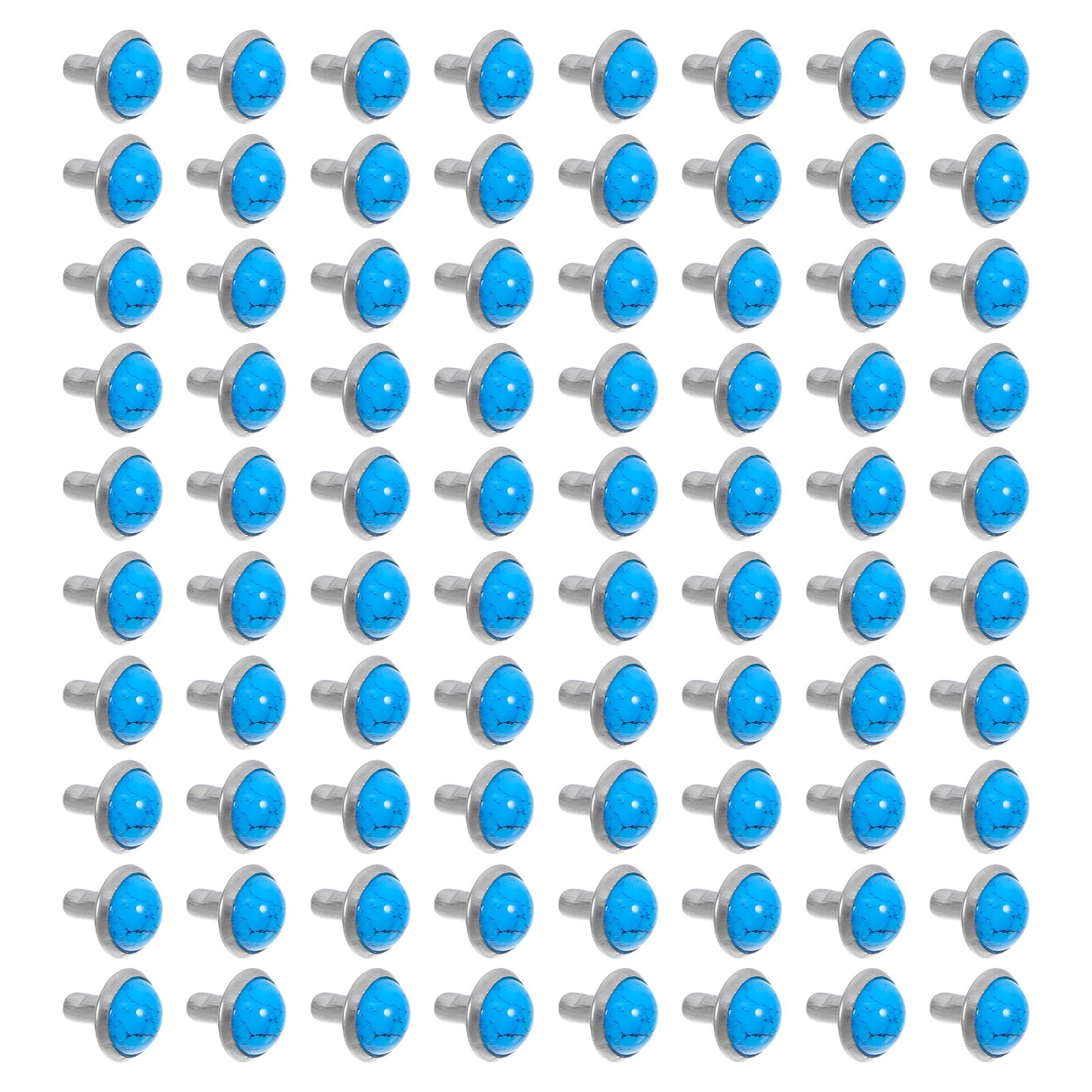 

100 pcs 8Mm Turquoise Rivets Crash Nails Spots Studs Diy Plastic Accessories Durable Anti Rusty Clothing Bracelet Jewelry Shoes