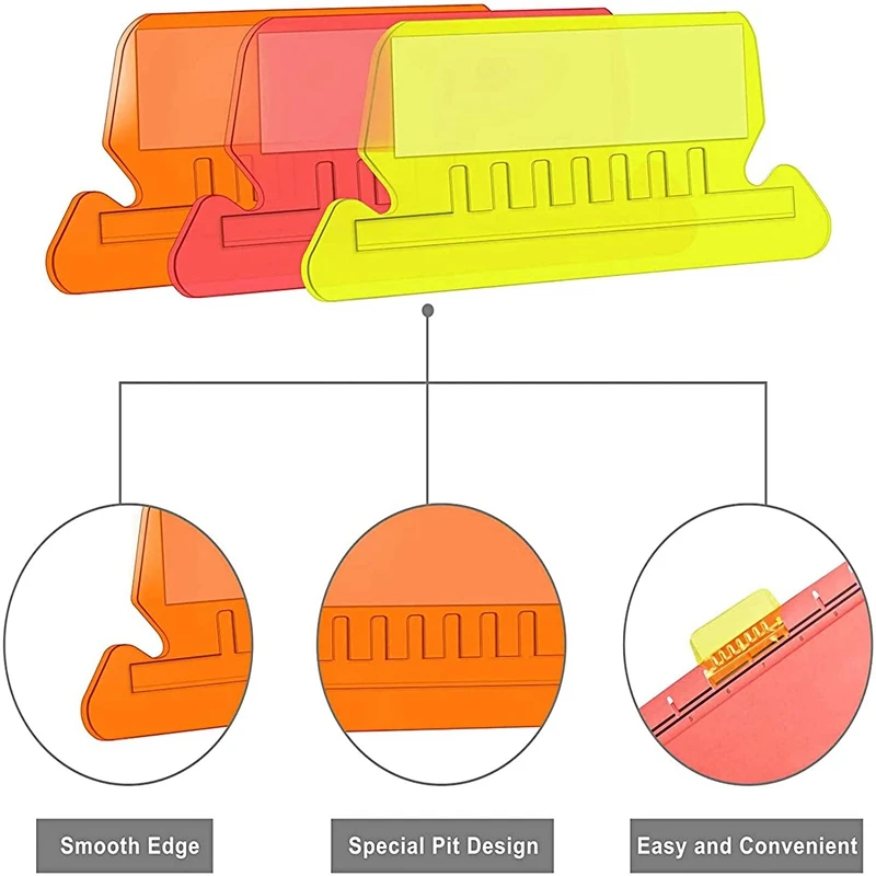 Imagem -02 - Polegada Pastas de Suspensão Abas e 120 Grades Inserções para a Identificação Rápida de Arquivos Pendurados Inserções de Arquivo 60 Peças