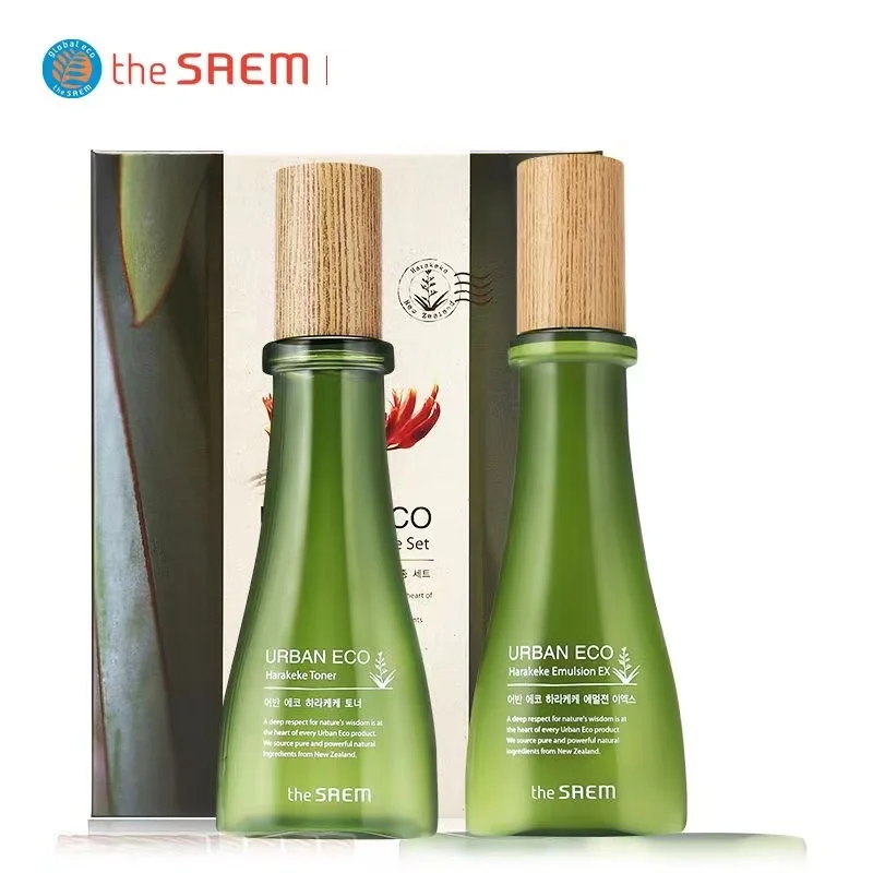 The Saem Urban Eco Harakeke Skin Care Set (Toner 100ml+ Emulsion 100ml)Face Korean Cosmetics