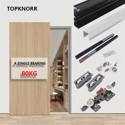Invisible Sliding Ghost Door Buffer Damping Sliding Door Kitchen Sliding Door Solid Wood Door Rail-free Accessories Rail-free