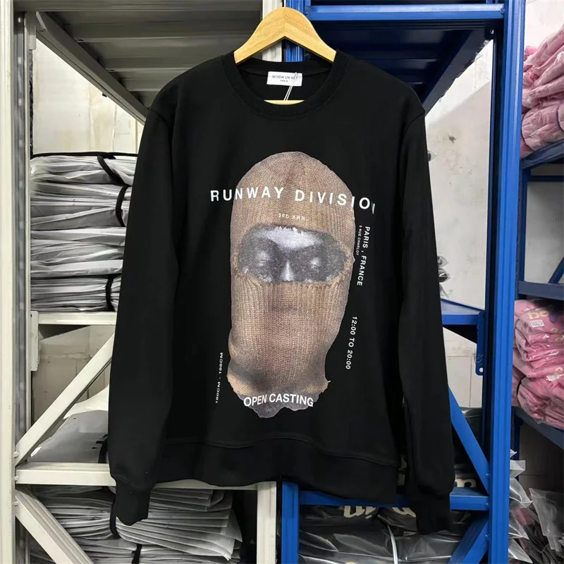 

Hip Hop Man Woman Mask Man Print Sweatshirt Heavy Fabric Best Quality IH NOM UH NIT Paris Street Pullover Casual Loose Hoodie