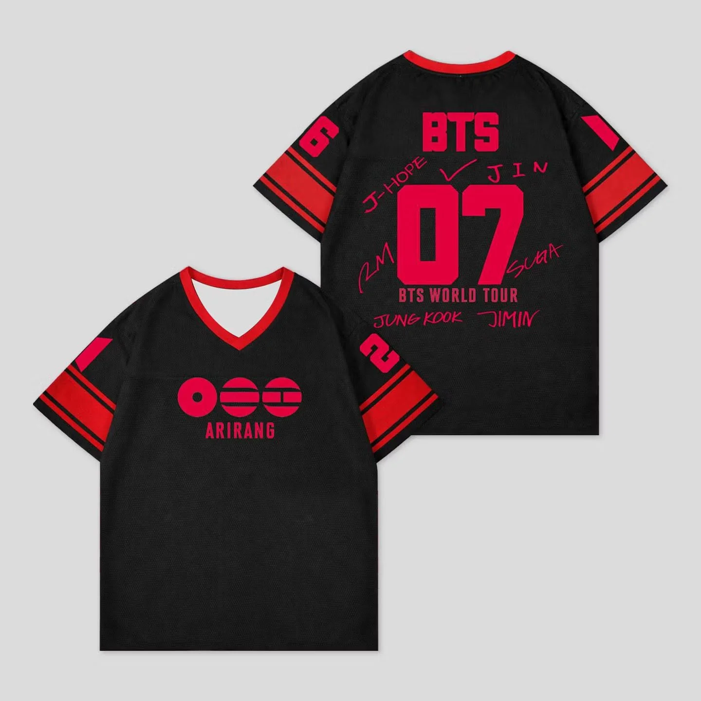 2026  BTS World Tour “ARIRANG” Jersey T-shirt Men's and Women's fan gifts Breathable and comfortable Loose Y2K  shirt