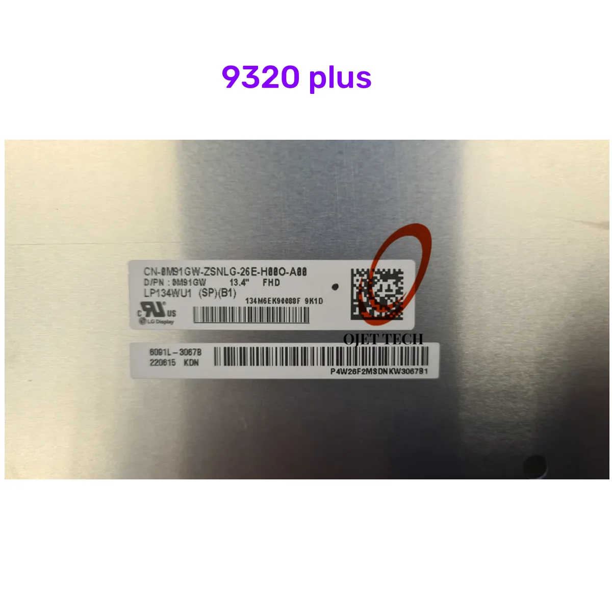 Imagem -04 - Conjunto de Substituição da Tela do Painel Lcd sem Toque Fhd Uhd Dell Xps 13 Plus 9320 9315 Lq134n1jy01 Lq134r1jy01 134 em