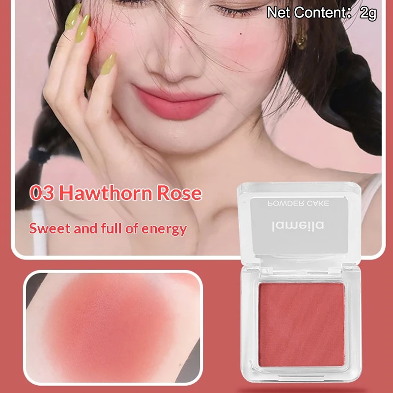 บลัชออนเนื้อแมทท์ 1 ชิ้น ให้สีแก้มดูเป็นธรรมชาติ ช่วยให้ใบหน้าดูสว่างขึ้น กันน้ำ ใช้สำหรับคอนทัวร์หน้า เครื่องสำอางบลัชออนเนื้อแป้ง เนื้อนุ่ม สำหรับผู้หญิง