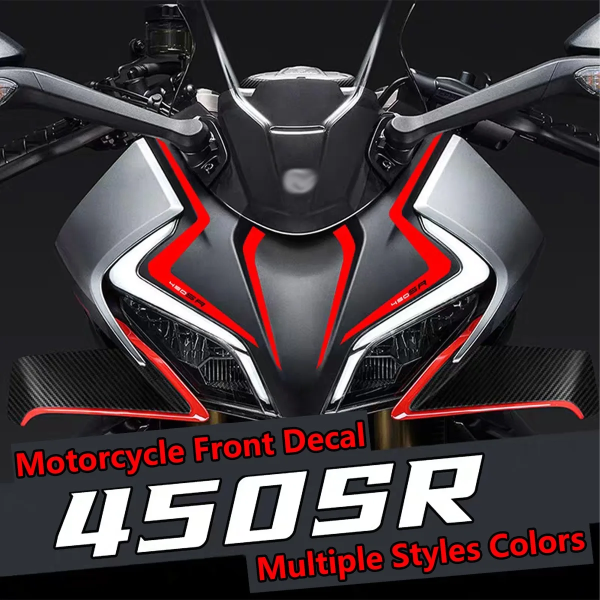 For 450SR 450 SR Motorcycle Accessories Reflective Vinyl Waterproof Stickers Front Fairing Side Stripe Decals Decorate Motorbike