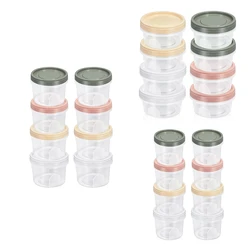 HOT SALE 8PCS Round Plastic Containers With Lids, Reuseable Small Freezer Storage Container Jars With Screw Lid