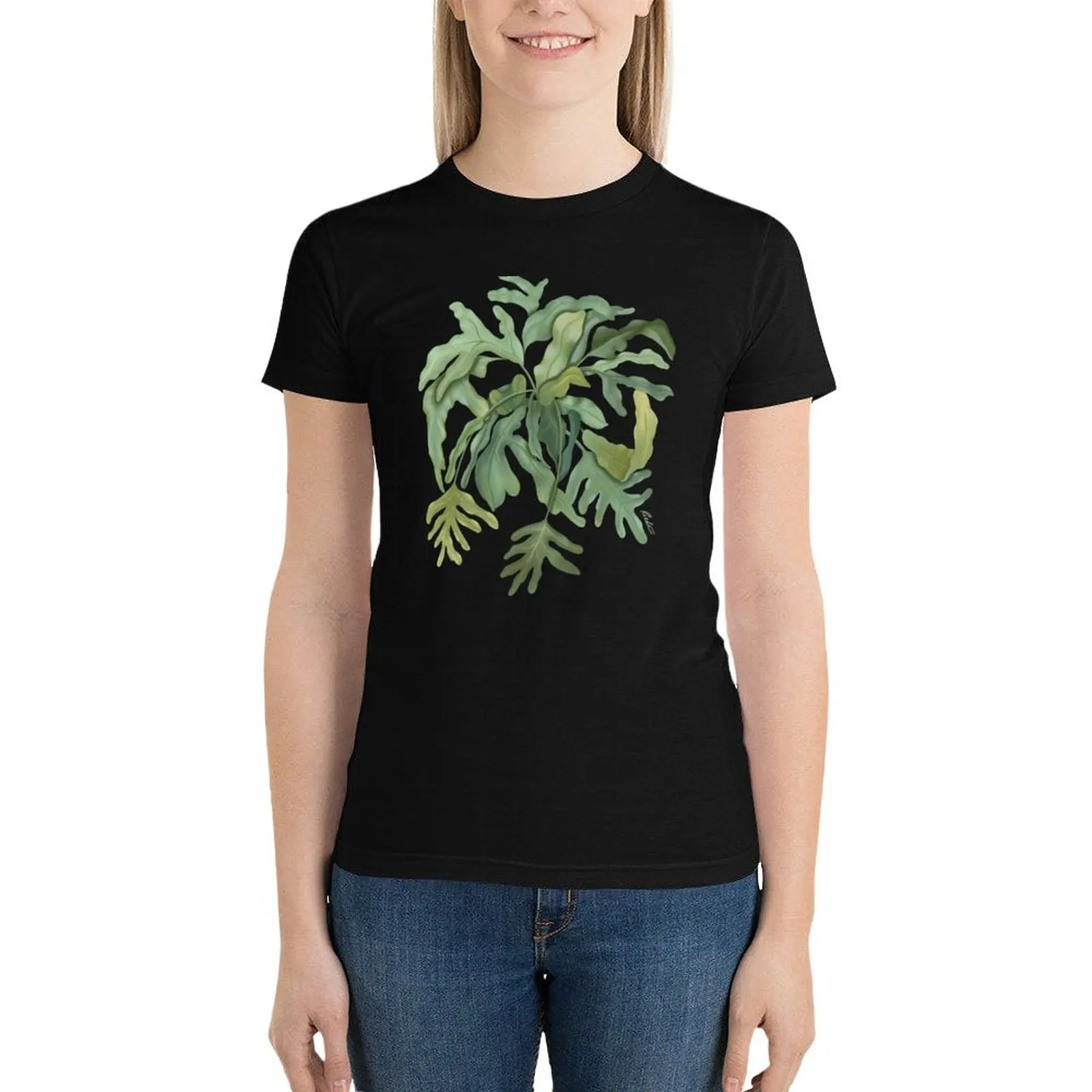 Kangaroo Paw Fern T-Shirt female Female clothing t-shirts for Women cotton