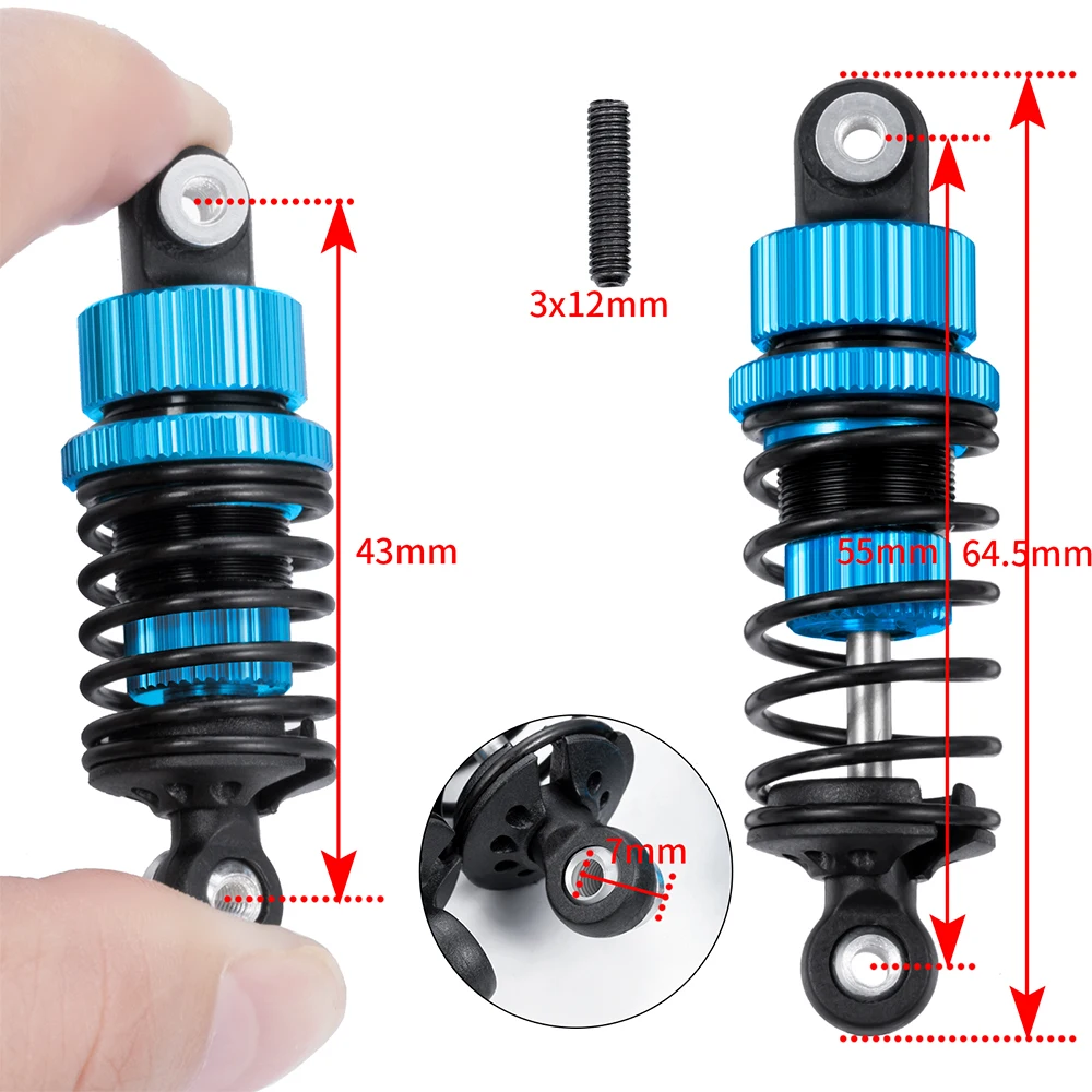 AXSPEED Metal Shock Absorber CVD Drive Shaft Battery Mounting Plate Suspension Arm for 1/10 Tamiya TT02 Full Set Upgrade Parts