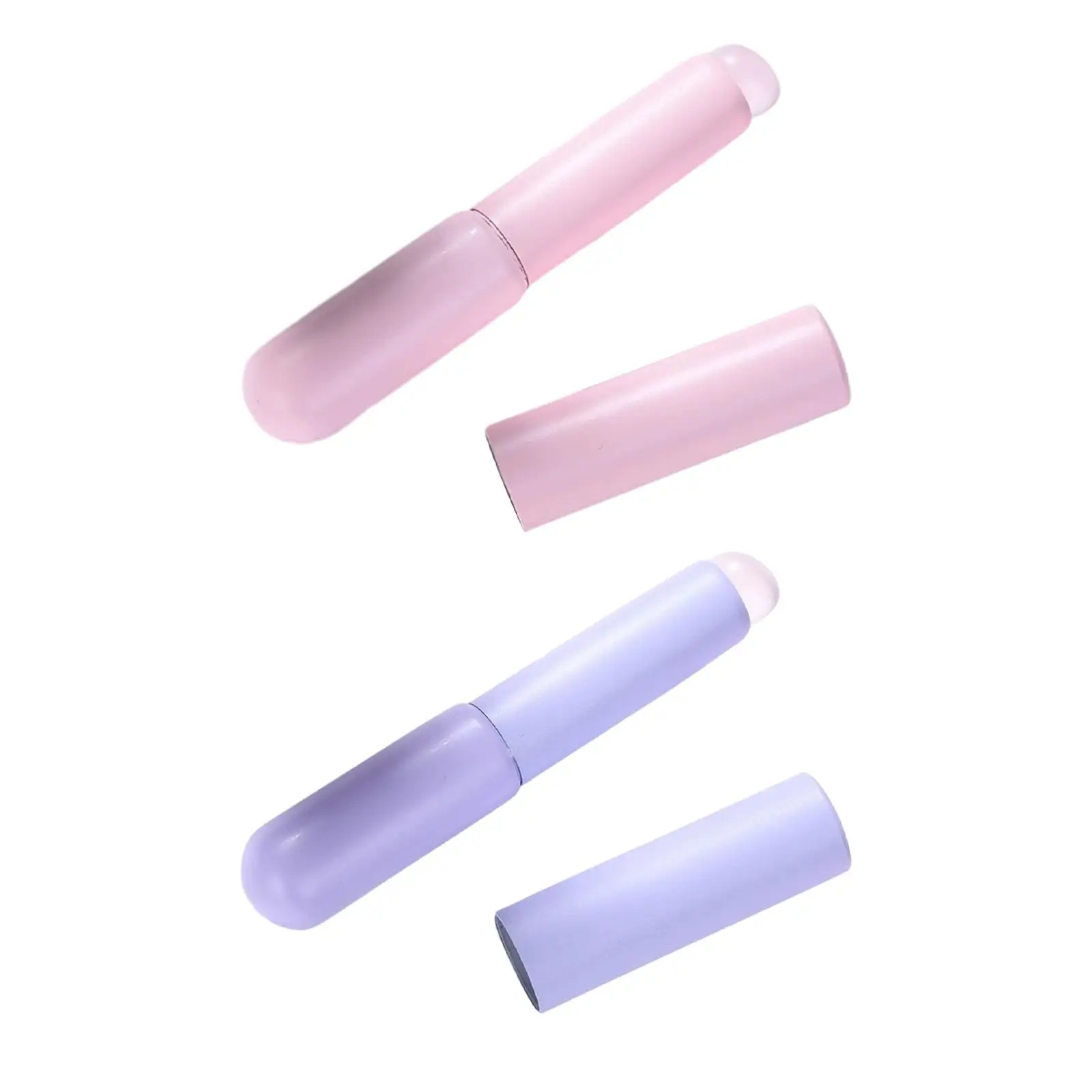 فرشاة شفاه من السيليكون محمولة مع واقي أنبوبي، أداة مكياج برأس مستدير، فرشاة أحمر الشفاه، فرشاة مكياج الشفاه للسفر المنزلي للاستخدام اليومي