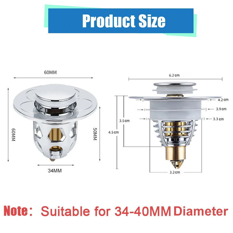 Đồng Bật Nảy Core Lưu Vực Thoát Nước Lọc Tóc Bắt Tắm Chặn Chậu Tắm Vòi Lọc Cắm Chậu Tắm Nhà Bếp Khử Mùi dụng Cụ
