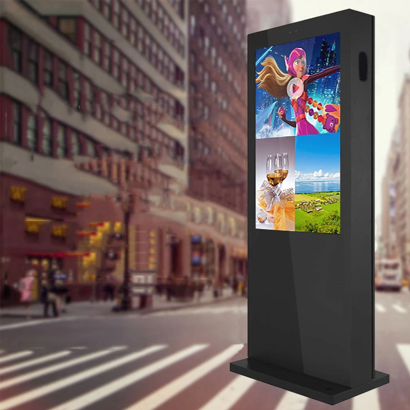 LED Display Digital Signage 43 Floor Standing Outdoor Capacitive Touch Totem Android Advertising Totem Used in Outdoor Corner