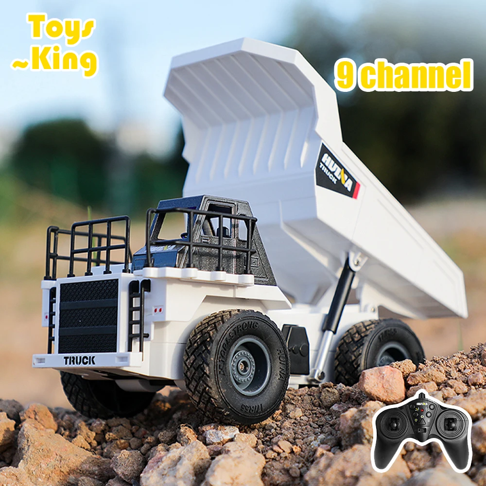 

Huina New RC Dump Truck Excavator 9CH Crawler Remote Control Engineering Vehicle Electric Cars Children Toys For Boys Gifts