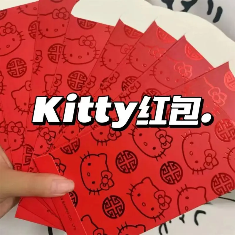 New Kawaii Cute Sanrio Hellokitty Red Envelope Festival Red Envelopes New Year Red Envelopes Given To Children By Elders