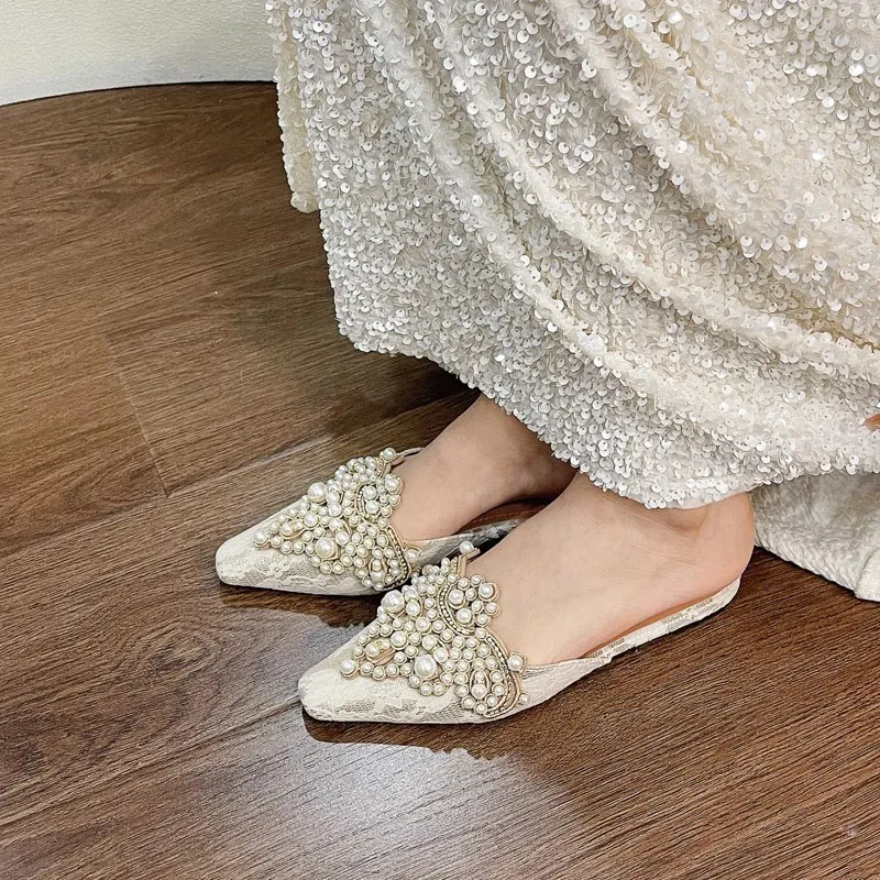 Comemore scarpe pantofole tacco medio da donna sandali firmati donna estate 2022 stile etnico tacchi a spillo muli diapositive infradito