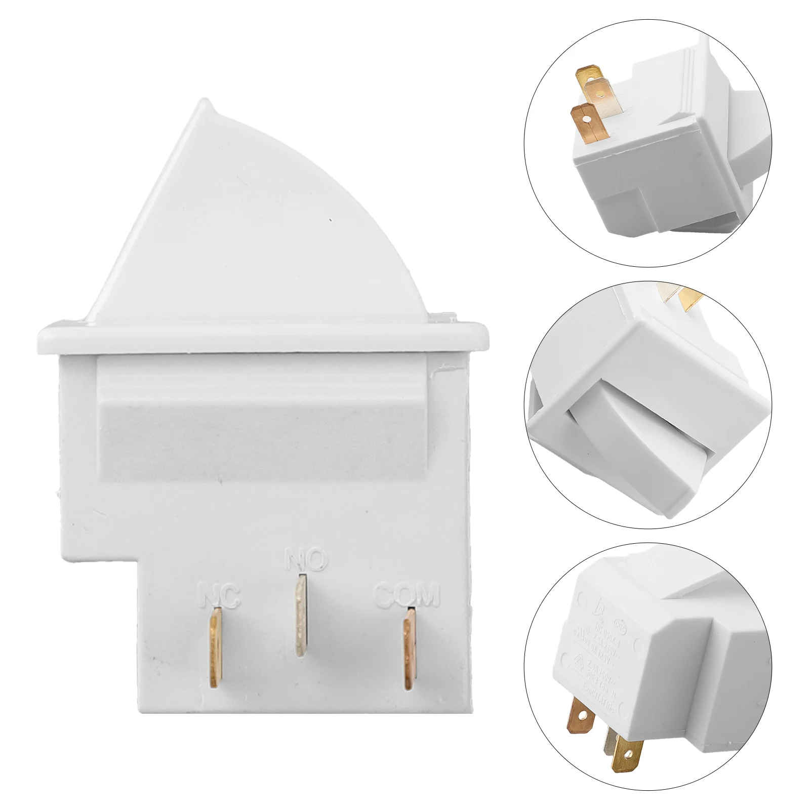 Interrupteur d'éclairage de réfrigérateur pour armoires et congélateurs, interrupteur de porte à 3 broches pour cuisine, forte compatibilité, facile à installer