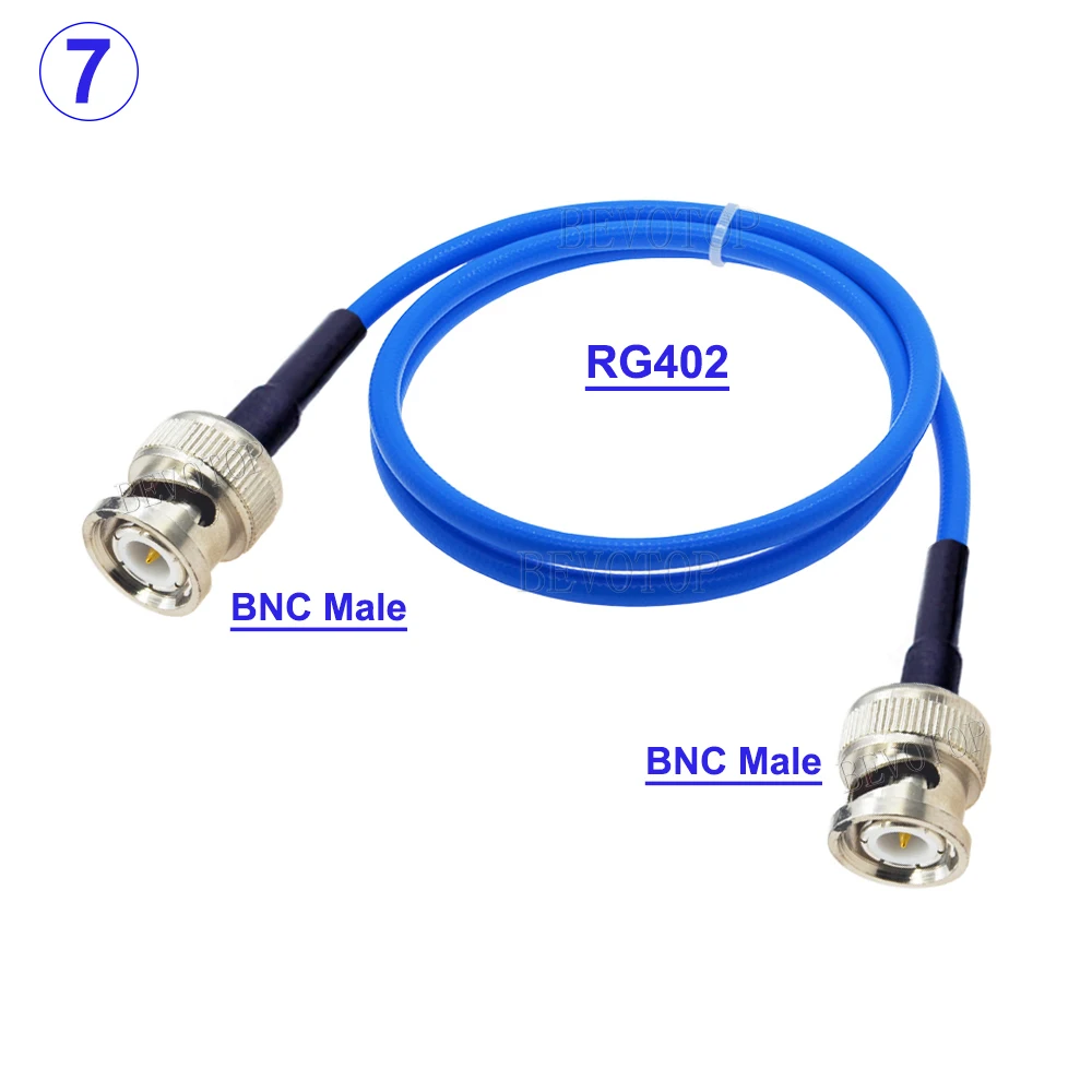 RG402 BNC Male to BNC Male Plug Connector 50ohm BNC to SMA for Semi-Felxible 0.141 RG402 RF Coaixal Cable High Frequency Test