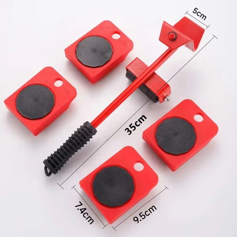 

Multipurpose Furniture Mover Set – 2/4/5pcs Heavy Duty Rollers For Effortless Moving & Lifting