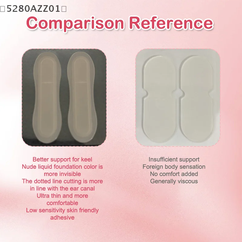 

〔HMA58〕24/72Patches Elf Ear Support Stickers Invisible Ear Corrector Silicone Earlobe Support Patches V-Face Stickers