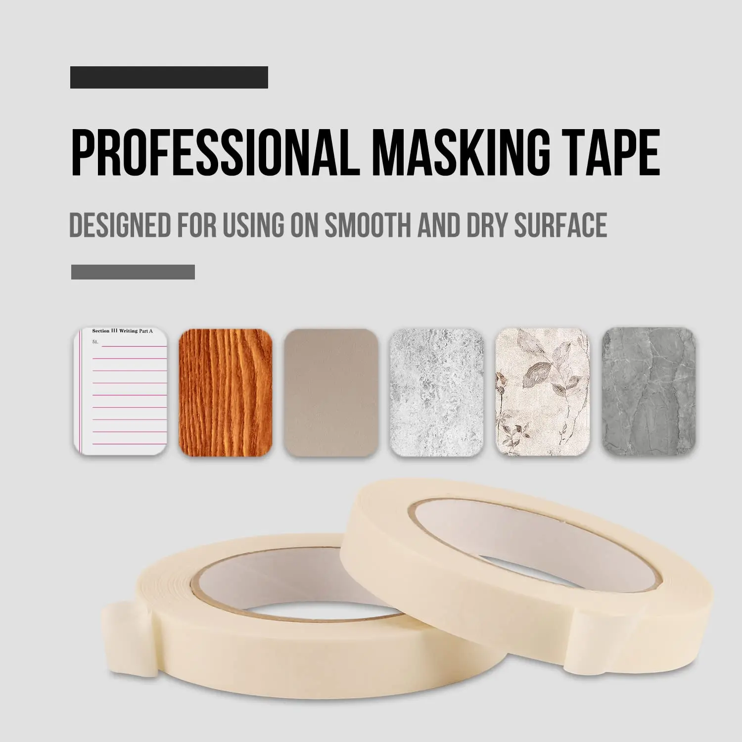 Masking Tape 1 inch, General Purpose Masking Tape Bulk Multipack for Basic Use for Painting, Arts, Crafts