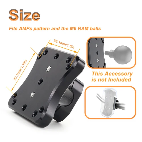 Imagen 2 del producto Soporte de abrazadera de barra de 12mm para motocicleta Yamaha Tenere700 Super Tenere XTZ1200 T700 World Raid Aprilia Tuareg660 GPS R12