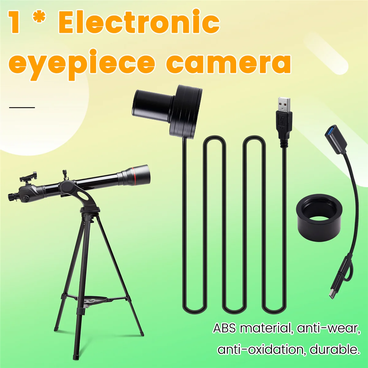 PA-Telescope 130W Pixels 1.25 Inch USB Digital Lens Electronic Eyepiece Camera Astronomical Telescope