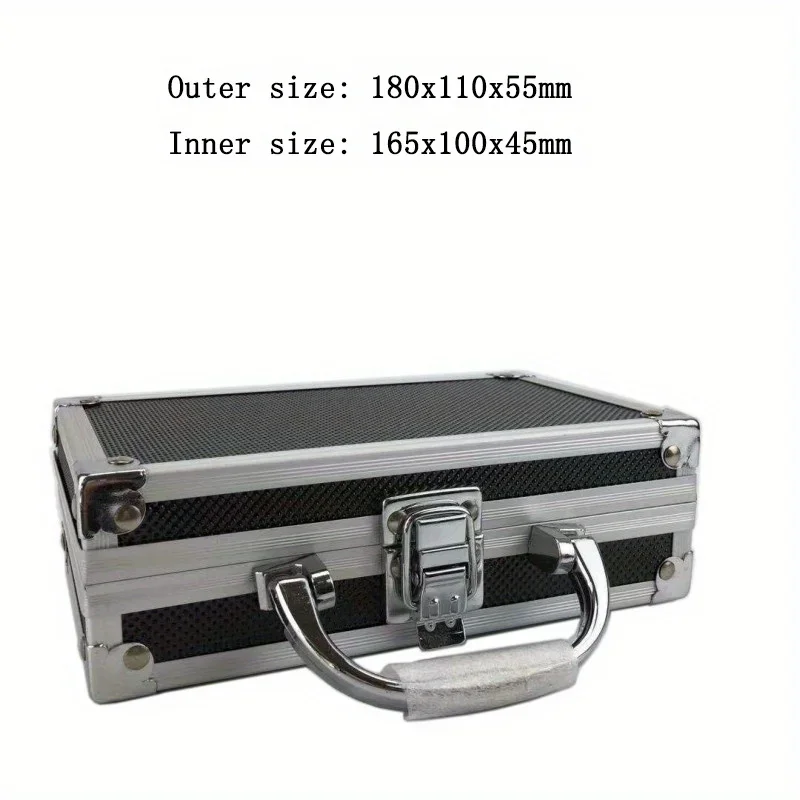 1pc Portable Aluminum Tool Box Safety Equipment Toolbox Instrument Box Storage Case Suitcase Impact Resistant Case With Sponge