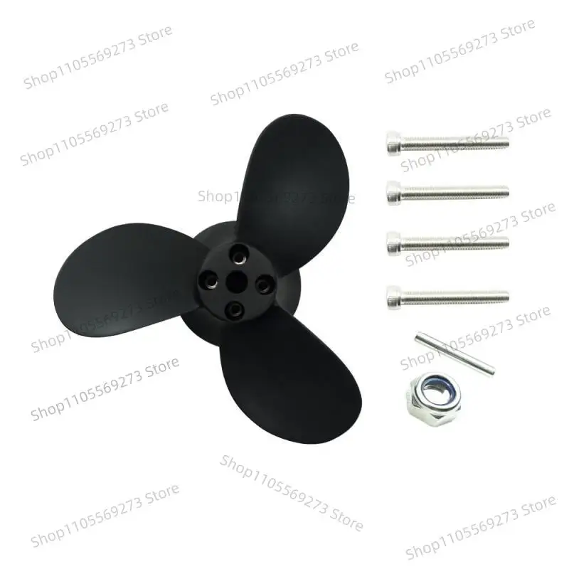 140mm 3 Blade ABS Propeller Long Thread Shaft For 6374 6384 7070 Waterproof Motor