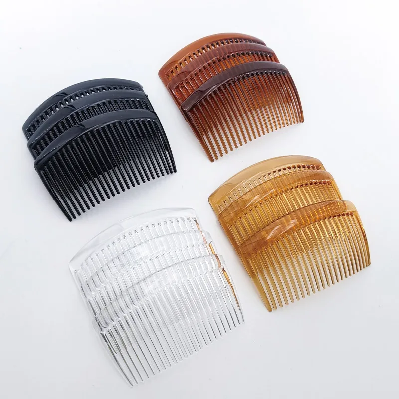 12PCS Plastic Hair Side Comb Simple 23 Teeth Hair Accessories Strong Hold Hair Comb For Women Girls 3 For Each Of 4 Colors