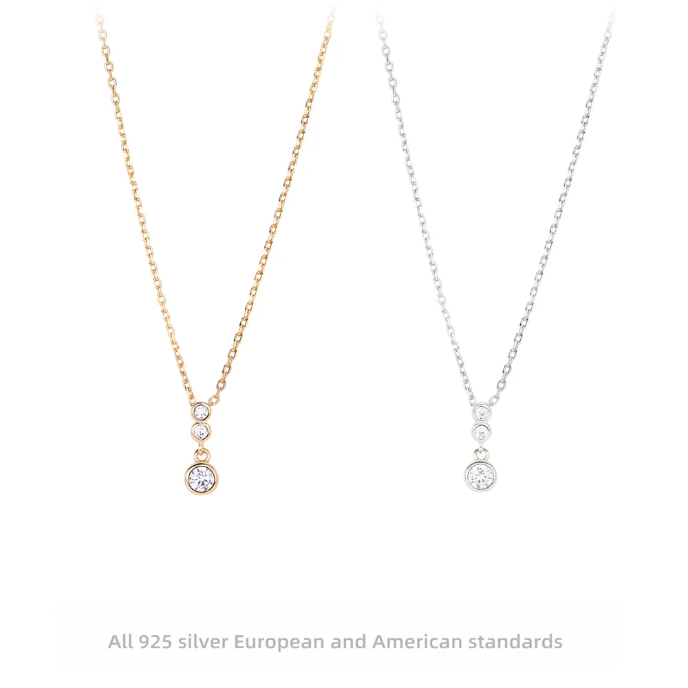 

925 Sterling Silver Necklace for Women, Korean Lively Necklace Elegant Minimalist Light Luxury Niche High-End Collarbone Chain​