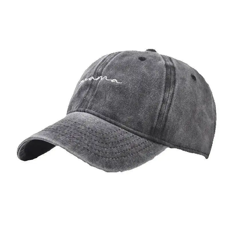 

Pure Cotton Washed Vintage MAMA Baseball Unisex Outdoor Embroidered Mom Duckbill Cap