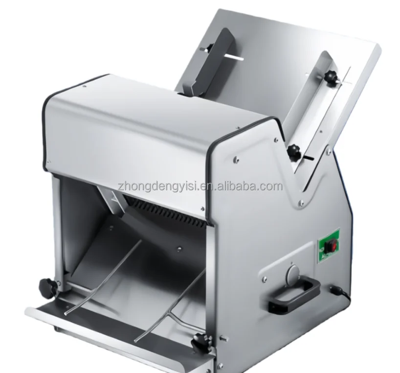 Desktop Electric Automatic Bread Slicer Toasting Slicing Machine Stainless Steel Bread Slicing Tool for Food Industry Use