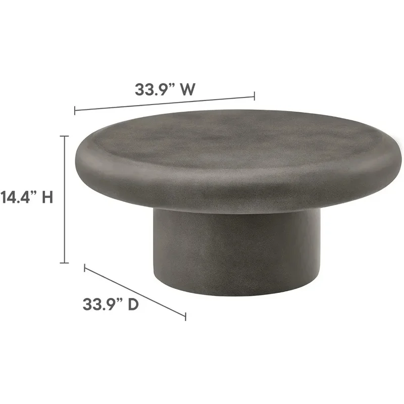طاولة القهوة المستديرة الخرسانية الحديثة طاولة الفناء الحجرية الفاخرة الأثاث الرجعية المستديرة Escrivaninha Salontafel منتصف القرن