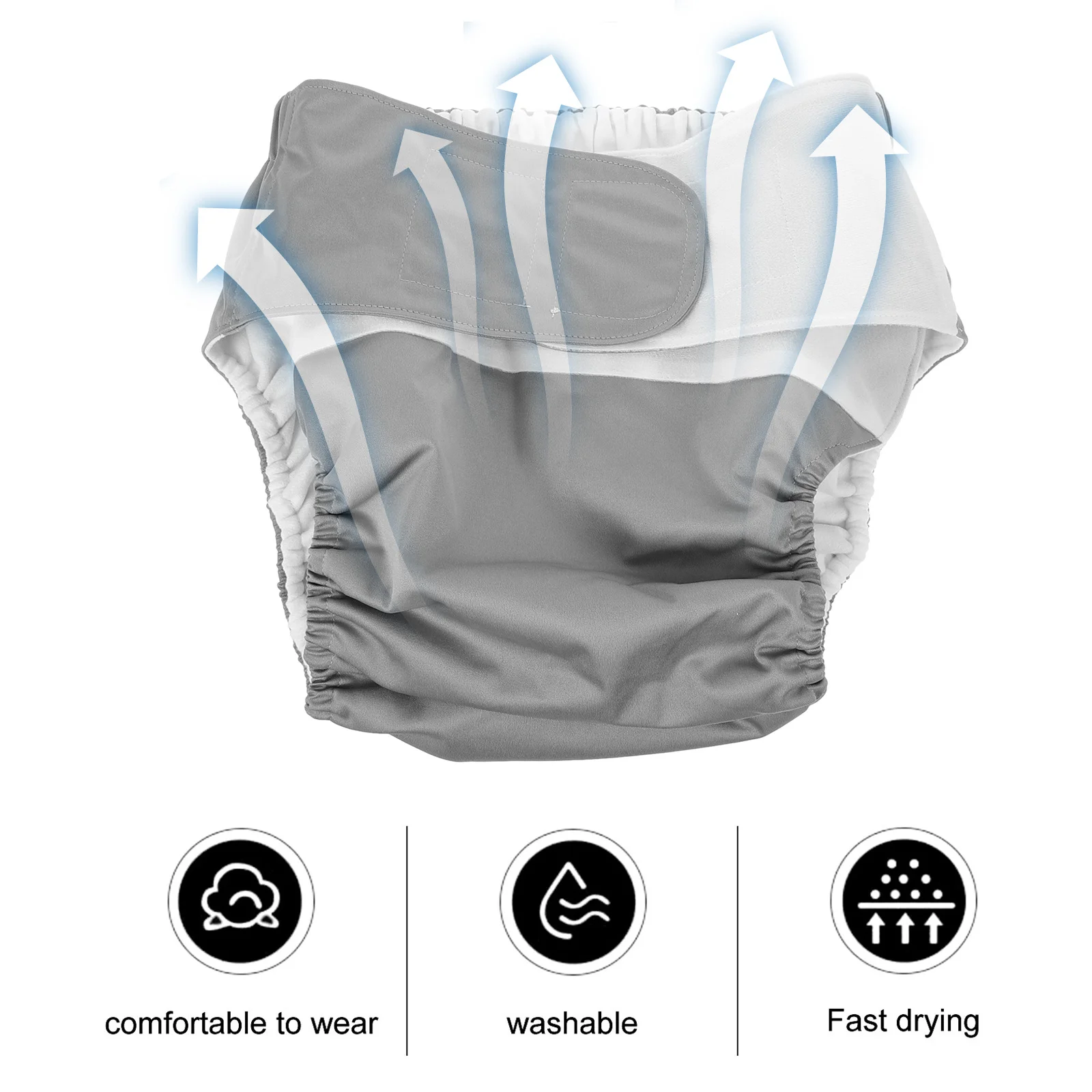 

Adult Diaper Washable Leakproof Incontinence Nappy for Hospital Reusable Anti-Leak Elderly Urinal Pant Adult Diaper